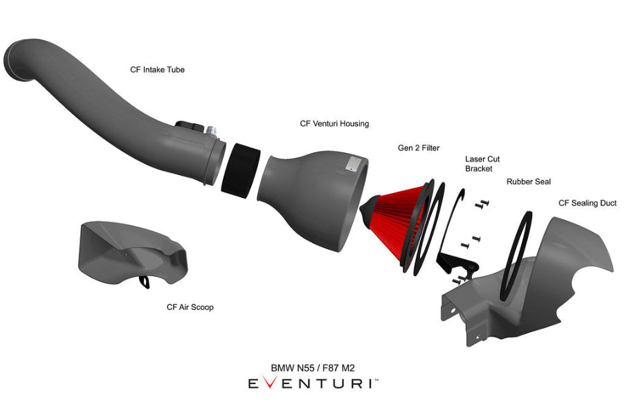 Eventuri BMW F-Chassis N55 Black Carbon Intake System - V2-Performance-Grocery Getter Performance