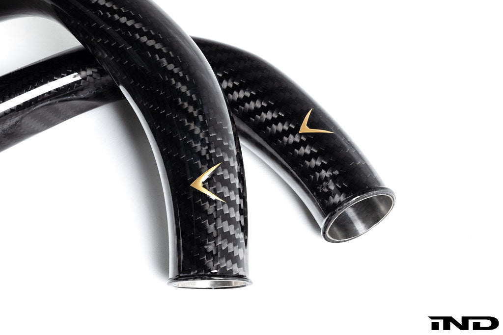 Eventuri BMW F8X M2C M3 M4 S55 Black Carbon Charge Pipe Set - Gloss-Performance-Grocery Getter Performance