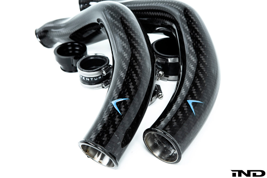 Eventuri BMW F8X M2C M3 M4 S55 Black Carbon Charge Pipe Set - Gloss-Performance-Grocery Getter Performance