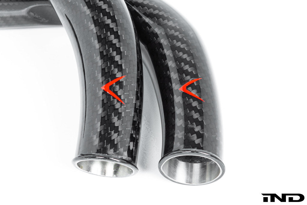 Eventuri BMW F8X M2C M3 M4 S55 Black Carbon Charge Pipe Set - Gloss-Performance-Grocery Getter Performance