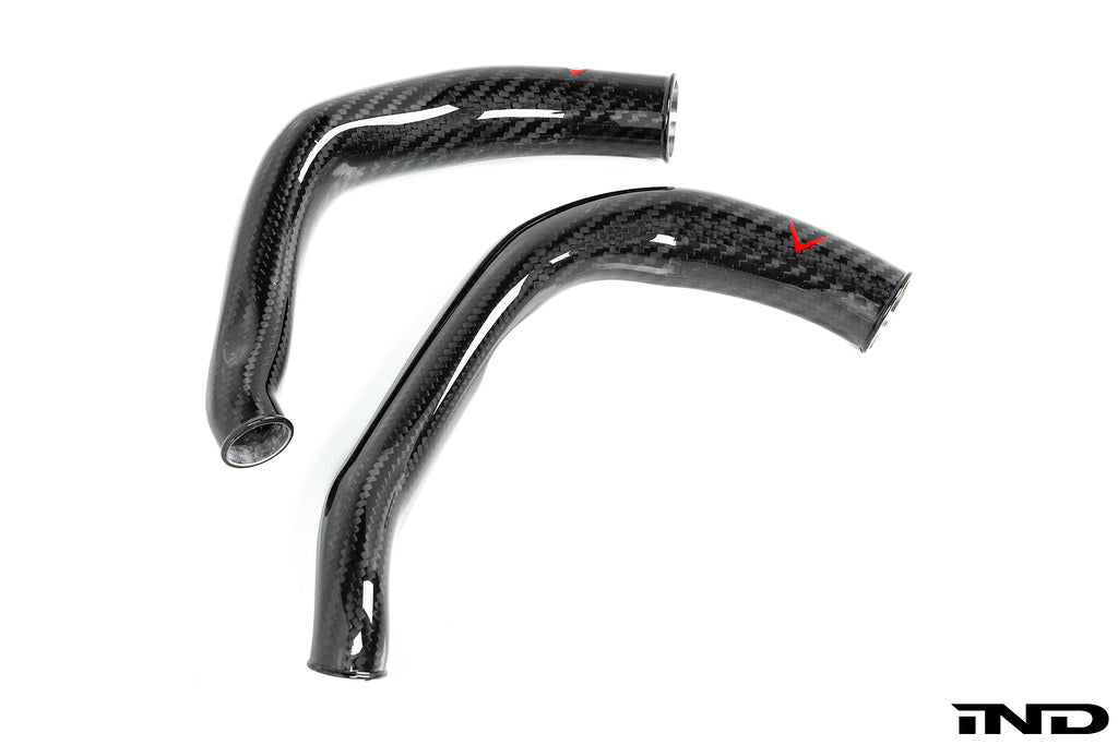 Eventuri BMW F8X M2C M3 M4 S55 Black Carbon Charge Pipe Set - Gloss-Performance-Grocery Getter Performance