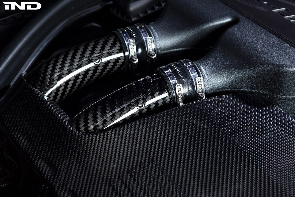 Eventuri BMW F8X M2C M3 M4 S55 Black Carbon Charge Pipe Set - Gloss-Performance-Grocery Getter Performance