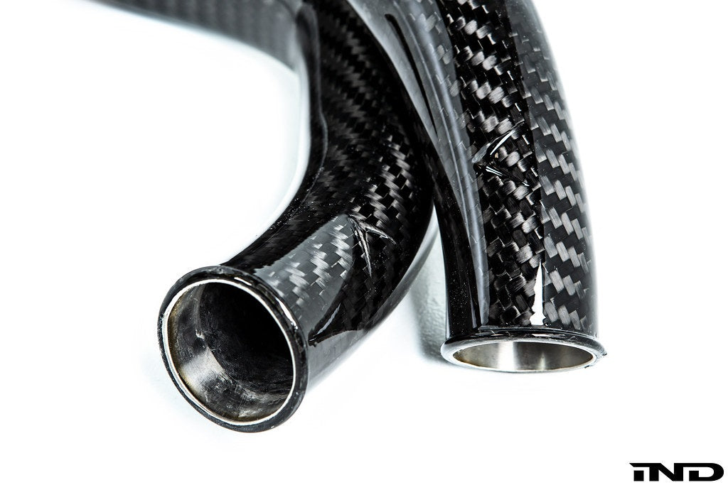 Eventuri BMW F8X M2C M3 M4 S55 Black Carbon Charge Pipe Set - Gloss-Performance-Grocery Getter Performance