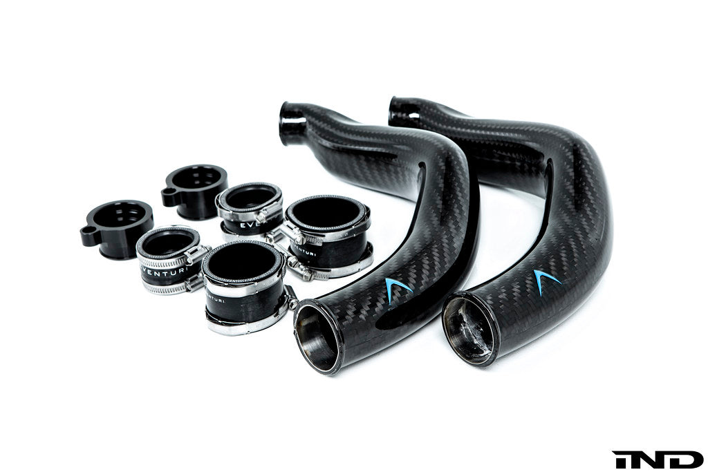 Eventuri BMW F8X M2C M3 M4 S55 Black Carbon Charge Pipe Set - Gloss-Performance-Grocery Getter Performance