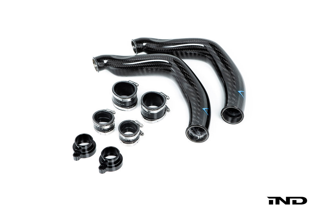 Eventuri BMW F8X M2C M3 M4 S55 Black Carbon Charge Pipe Set - Gloss-Performance-Grocery Getter Performance