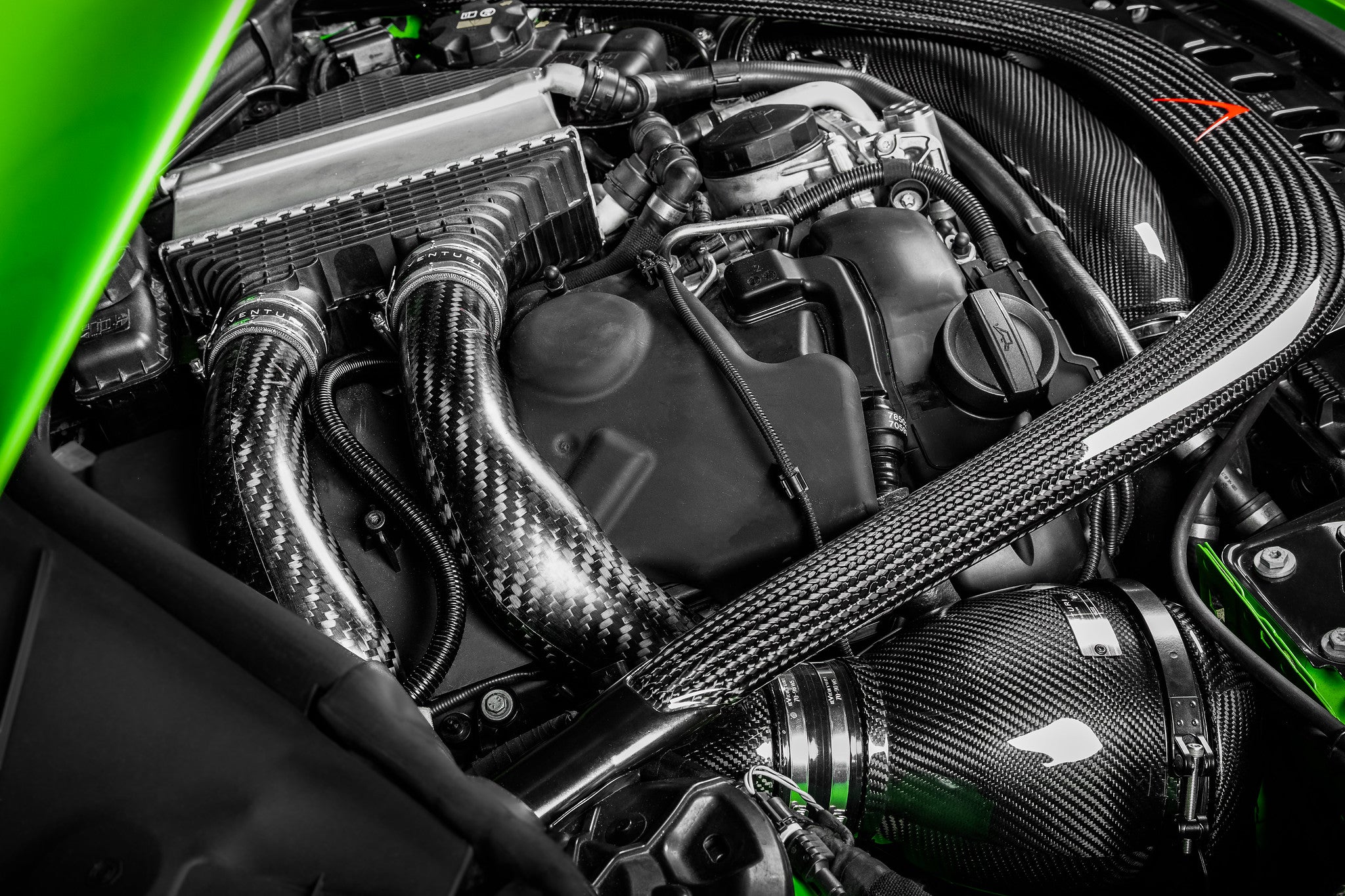 Eventuri BMW F8X M2C M3 M4 S55 Black Carbon Charge Pipe Set - Matte-Performance-Grocery Getter Performance