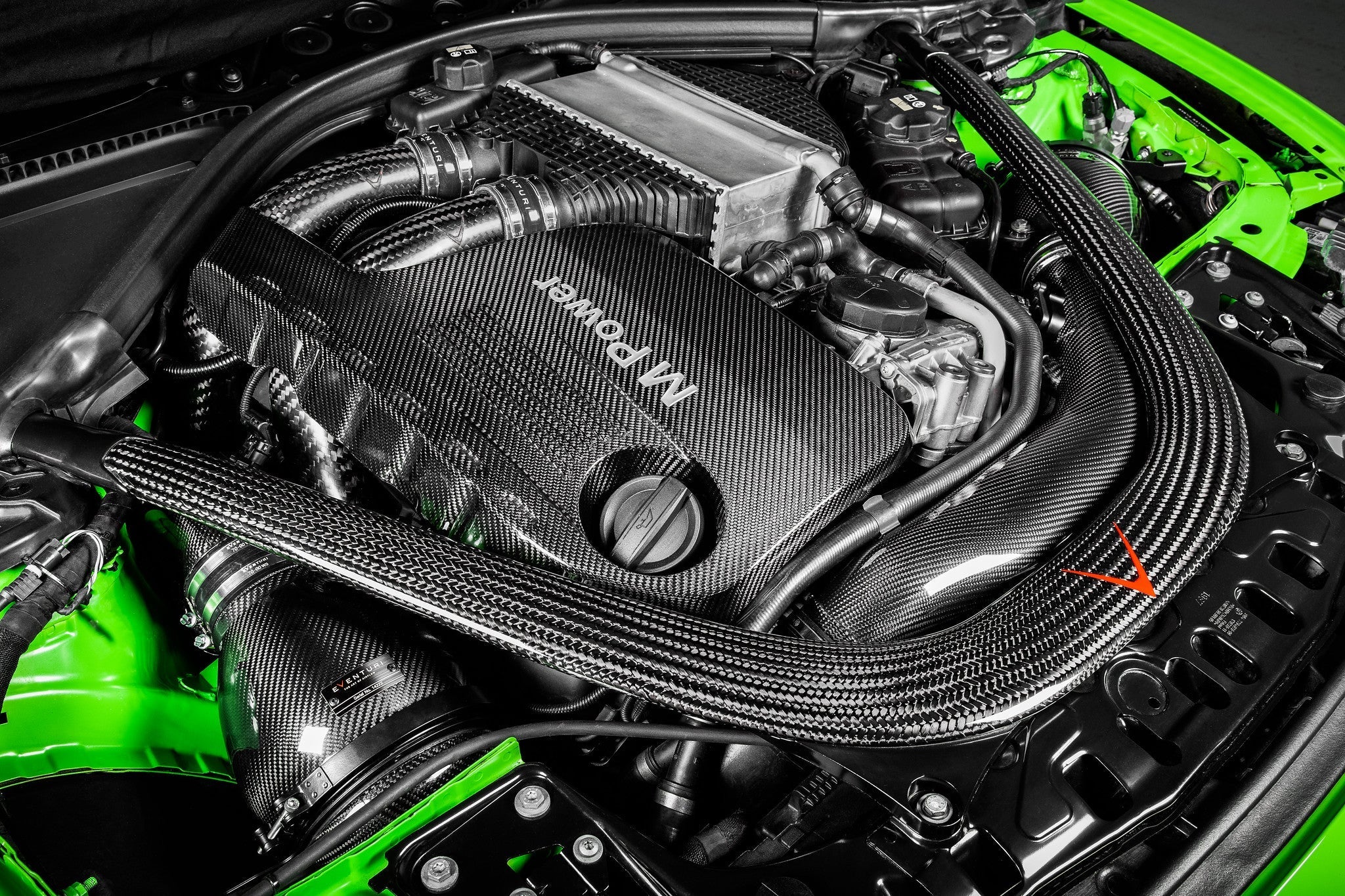 Eventuri BMW F8X M2C M3 M4 S55 Black Carbon Charge Pipe Set - Matte-Performance-Grocery Getter Performance