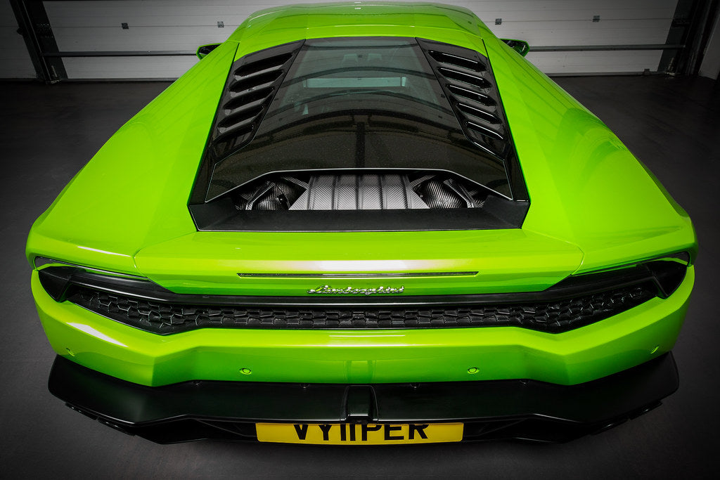 Eventuri Lamborghini Huracan Black Carbon Engine Cover Set-Performance-Grocery Getter Performance