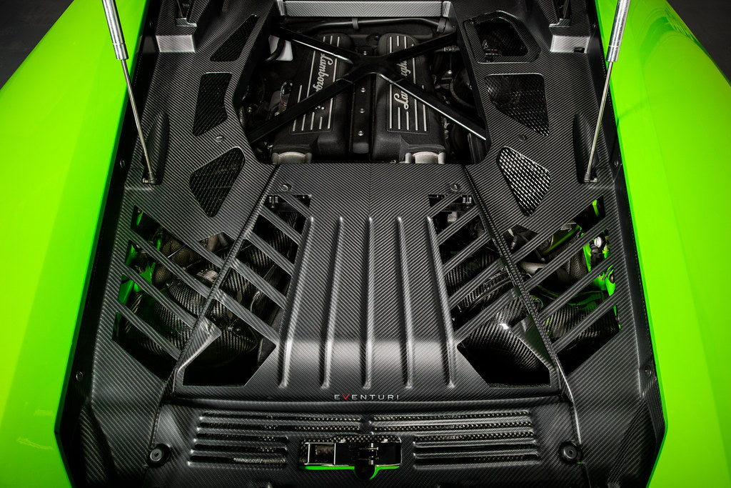 Eventuri Lamborghini Huracan Black Carbon Engine Cover Set-Performance-Grocery Getter Performance