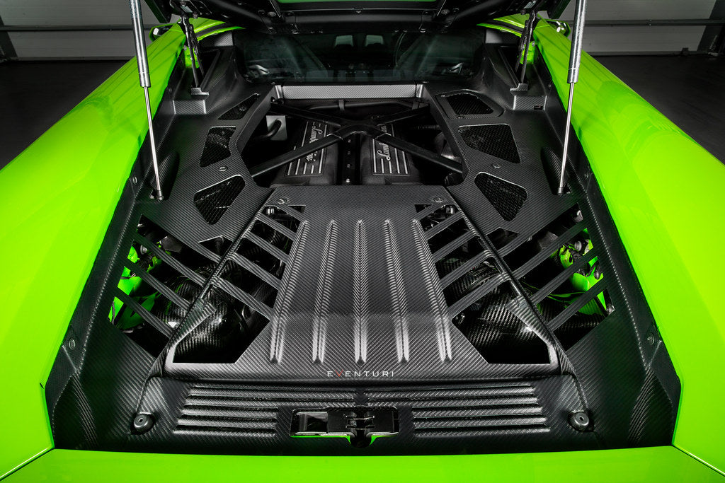 Eventuri Lamborghini Huracan Black Carbon Engine Cover Set-Performance-Grocery Getter Performance