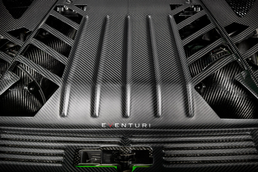 Eventuri Lamborghini Huracan Black Carbon Engine Cover Set-Performance-Grocery Getter Performance