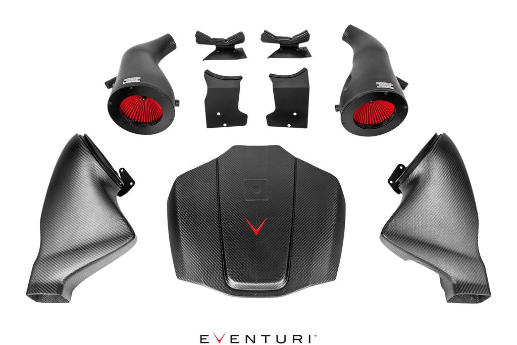 Eventuri Mercedes C190 R190 AMG GT 2DR GT / GTS / GTR Black Carbon Intake + Engine Cover - Matte-Performance-Grocery Getter Performance