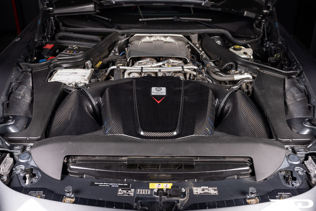 Eventuri Mercedes C190 / R190 AMG GT / GTS / GTR Black Carbon Intake + Engine Cover - Gloss-Performance-Grocery Getter Performance
