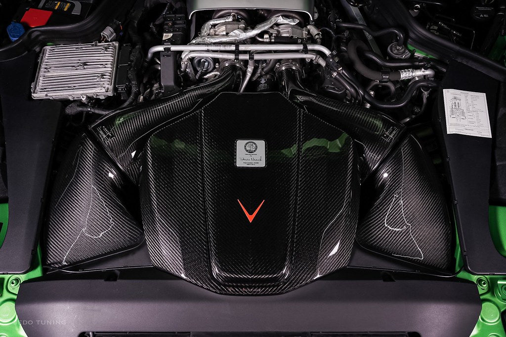 Eventuri Mercedes C190 / R190 AMG GT / GTS / GTR Black Carbon Intake + Engine Cover - Gloss-Performance-Grocery Getter Performance