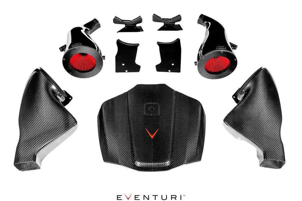 Eventuri Mercedes C190 / R190 AMG GT / GTS / GTR Black Carbon Intake + Engine Cover - Gloss-Performance-Grocery Getter Performance