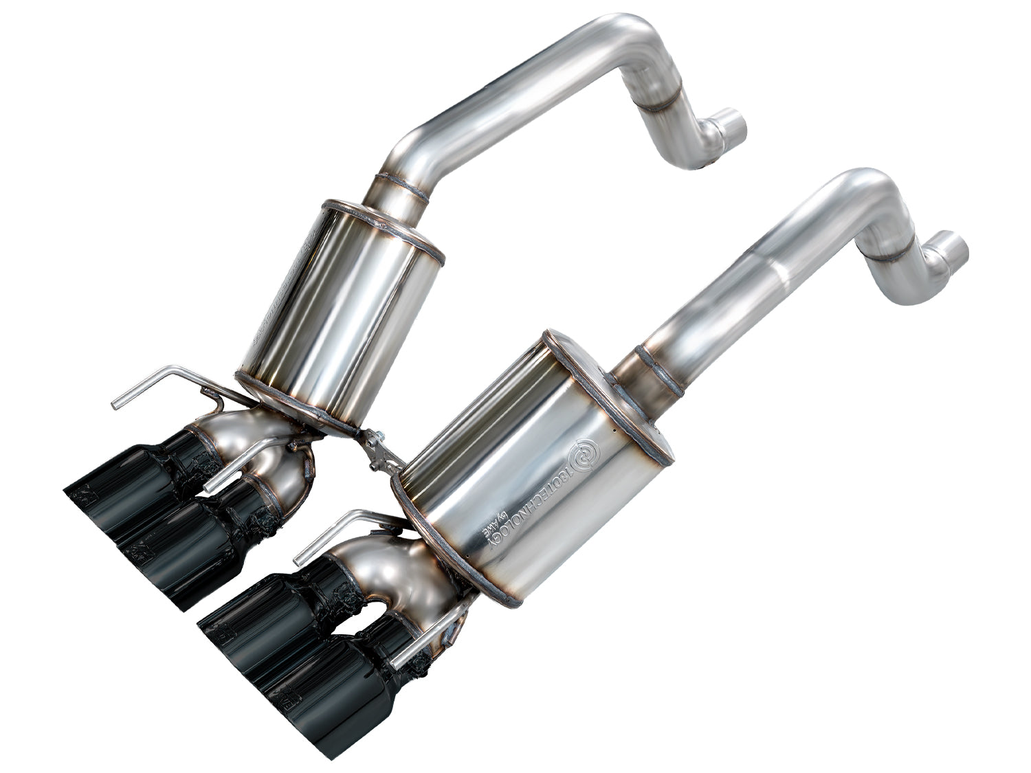 AWE Touring Edition Axleback Exhaust for C6 Chevrolet Corvette 6.0L (2005-2007) and 6.2L (2008) - Diamond Black Tips