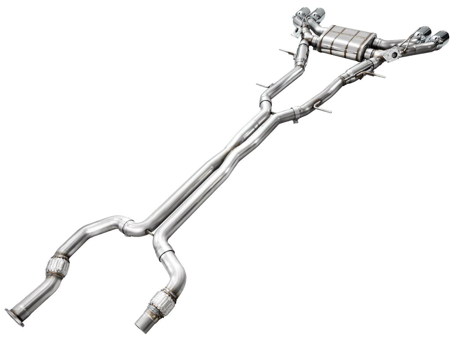 AWE SwitchPath™ Exhaust for Cadillac CT4-V Blackwing - Chrome Silver Tips