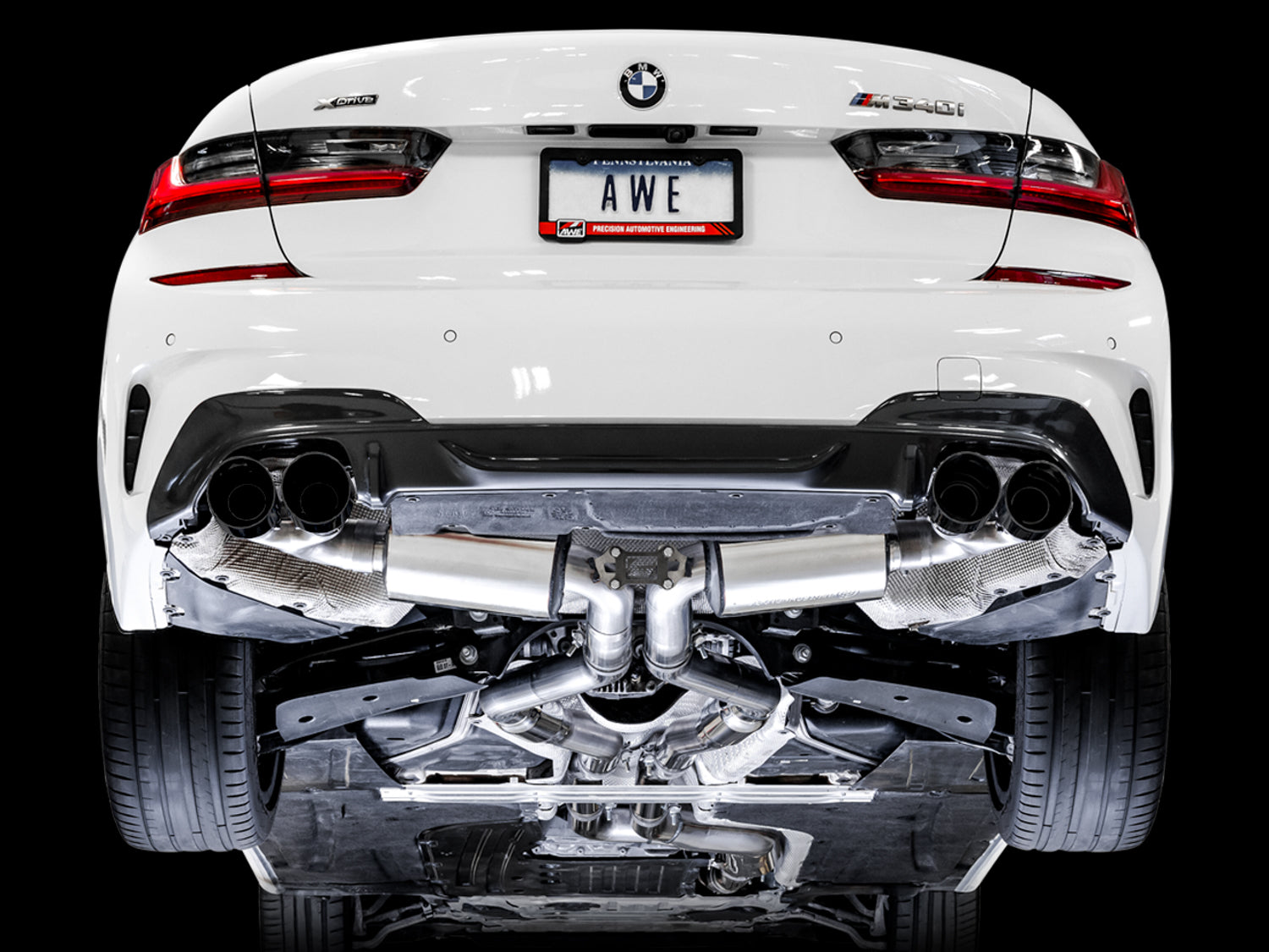 AWE Non-Resonated Touring Edition Exhaust for G2X M340i / M440i - Diamond Black Tips