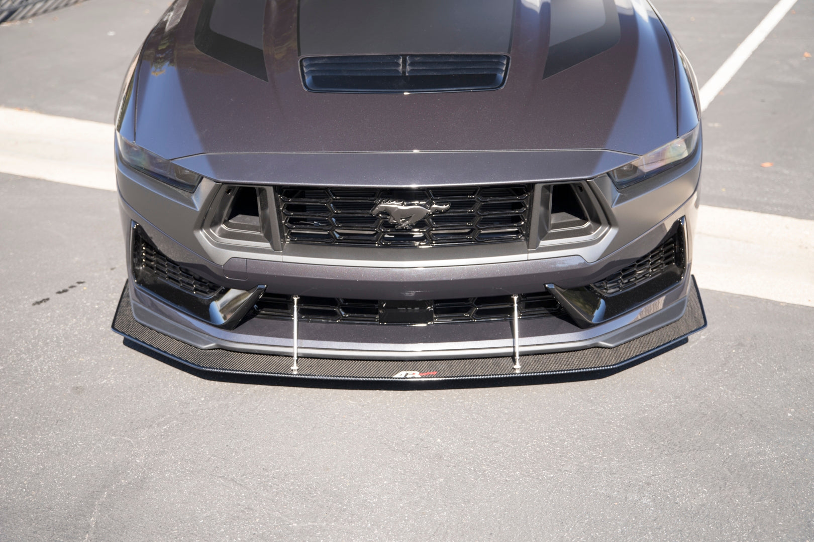 Ford Mustang Carbon Fiber Dark Horse Base Front Wind Splitter 2024 - 2024-Front Wind Splitter-Grocery Getter Performance