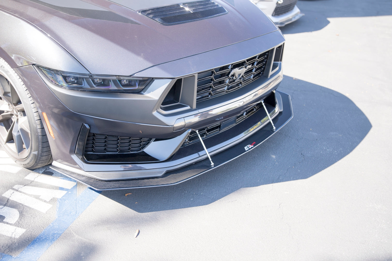 Ford Mustang Carbon Fiber Dark Horse Base Front Wind Splitter 2024 - 2024-Front Wind Splitter-Grocery Getter Performance