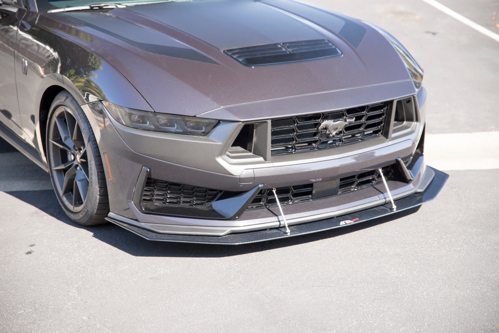 Ford Mustang Carbon Fiber Dark Horse Base Front Wind Splitter 2024 - 2024-Front Wind Splitter-Grocery Getter Performance