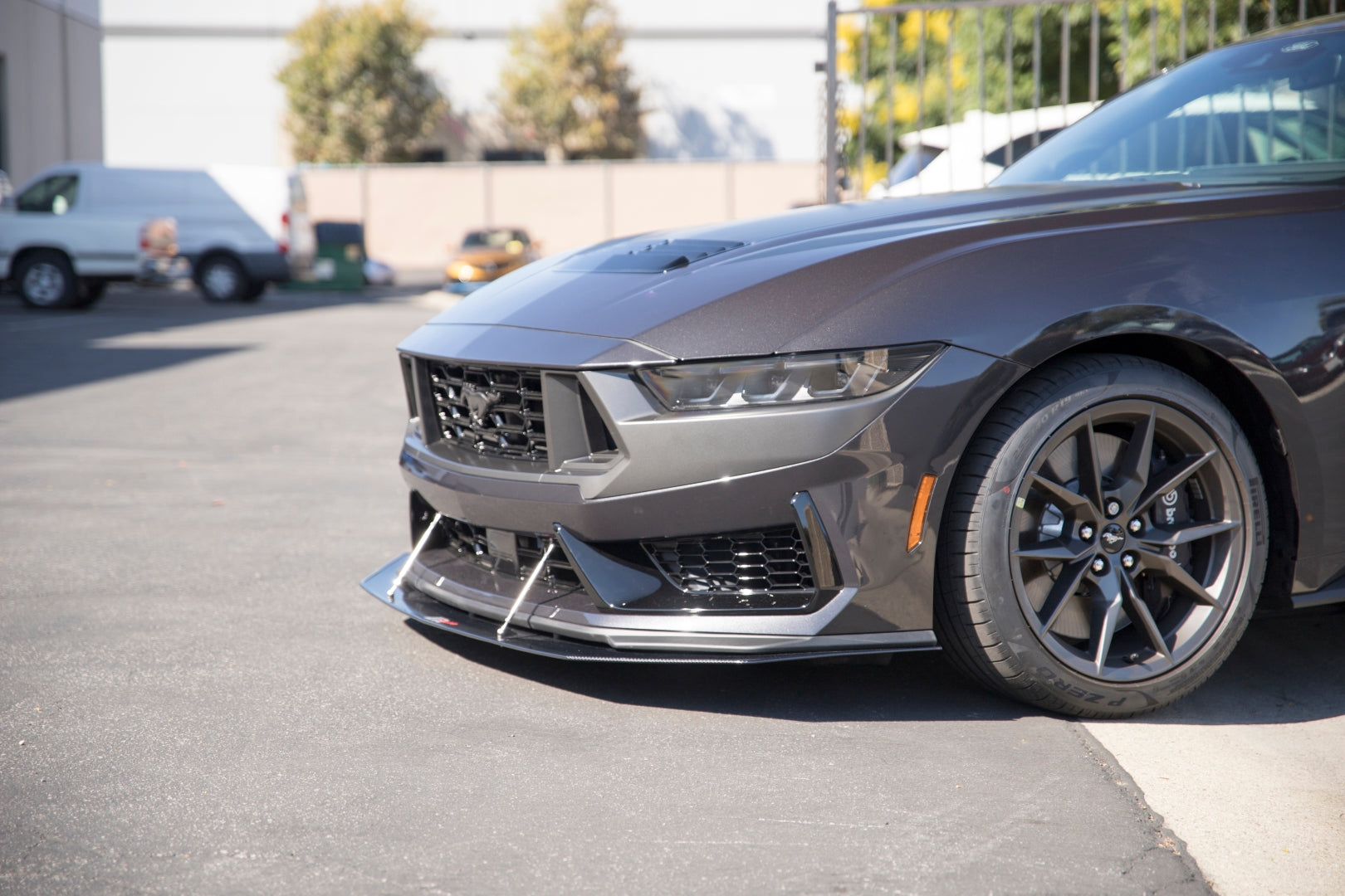 Ford Mustang Carbon Fiber Dark Horse Base Front Wind Splitter 2024 - 2024-Front Wind Splitter-Grocery Getter Performance