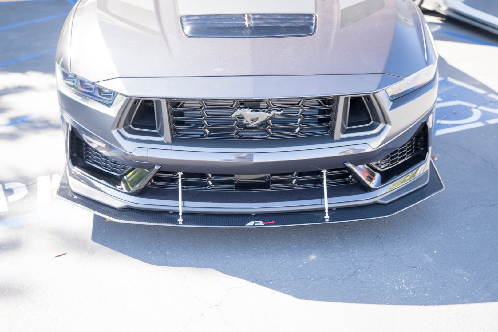 Ford Mustang Carbon Fiber Dark Horse Base Front Wind Splitter 2024 - 2024-Front Wind Splitter-Grocery Getter Performance