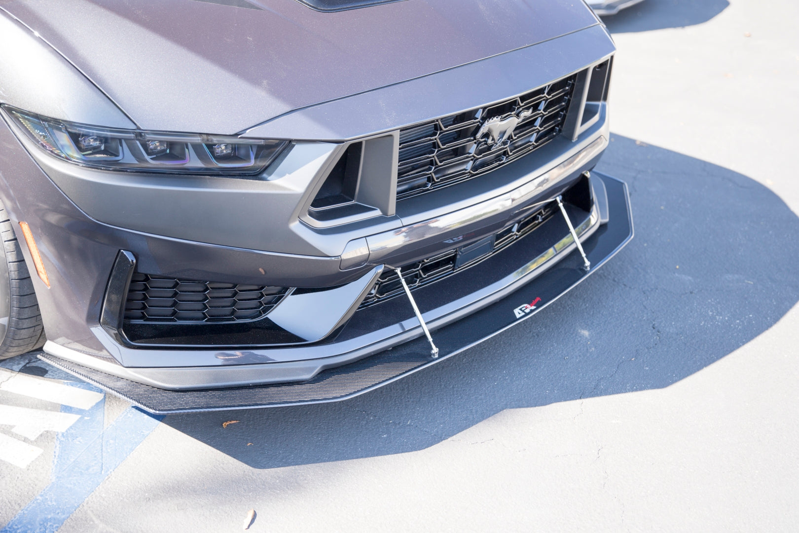 Ford Mustang Carbon Fiber Dark Horse Base Front Wind Splitter 2024 - 2024-Front Wind Splitter-Grocery Getter Performance