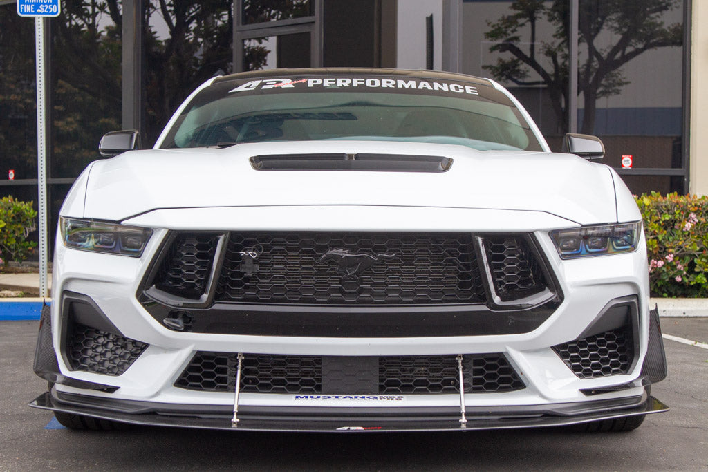 Ford Mustang GT S650 Carbon Fiber Front Bumper Canards 2024 - Current (does not fit Dark Horse bumper)-Front Bumper Canards-Grocery Getter Performance