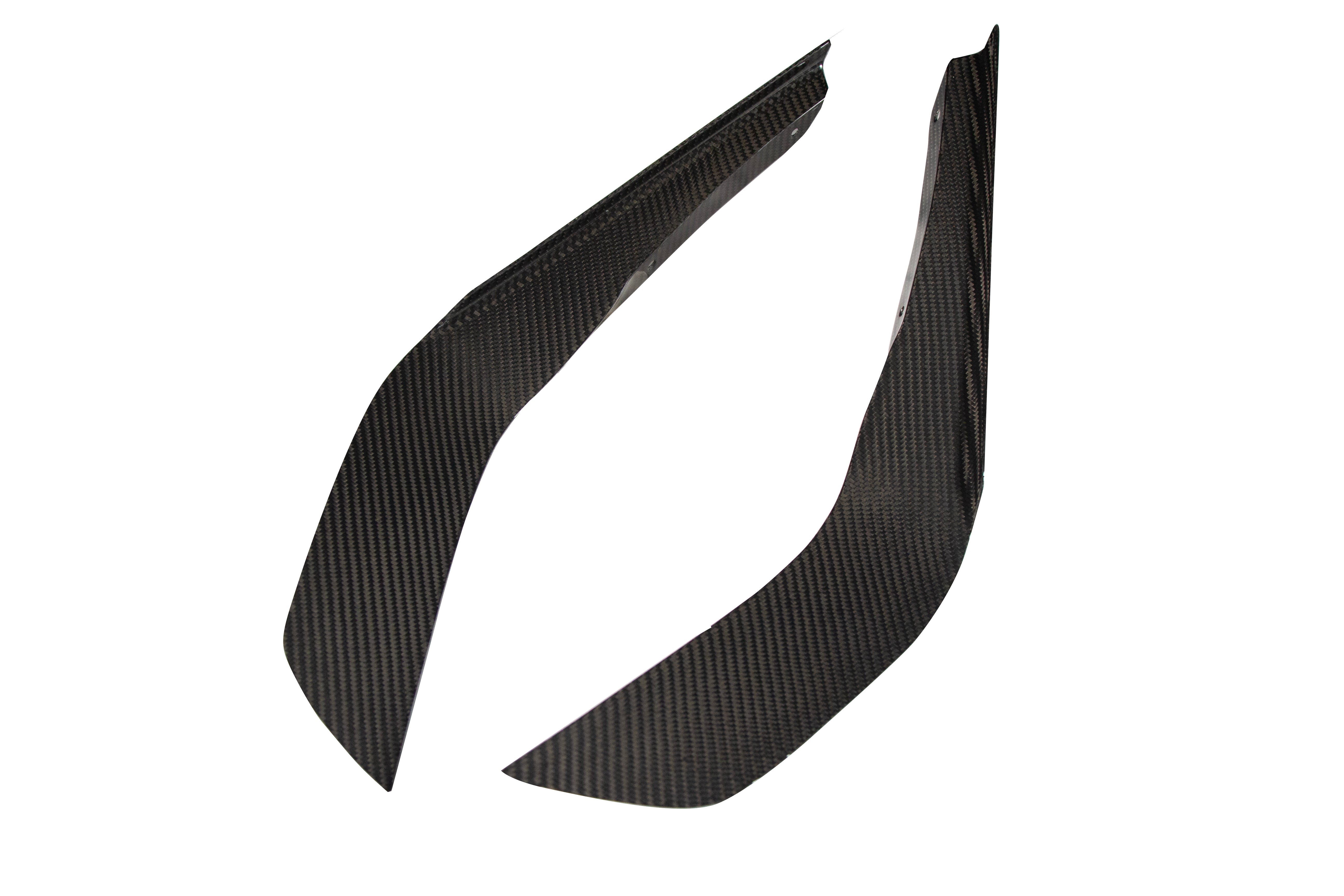Ford Mustang GT S650 Carbon Fiber Front Bumper Canards 2024 - Current (does not fit Dark Horse bumper)-Front Bumper Canards-Grocery Getter Performance