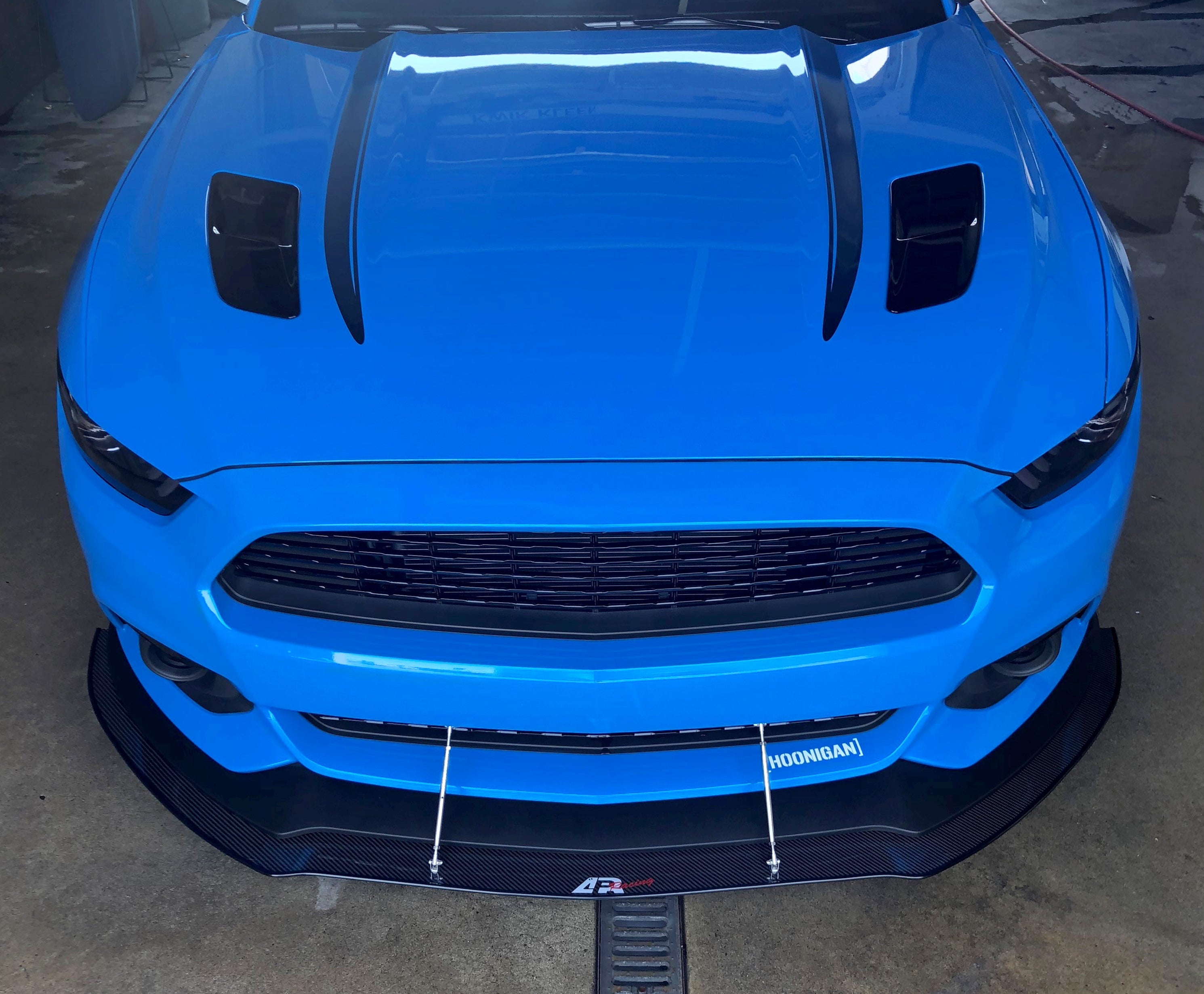 Ford Mustang S550 Carbon Fiber Front Wind Splitter 2015-2017-Front Wind Splitter-Grocery Getter Performance