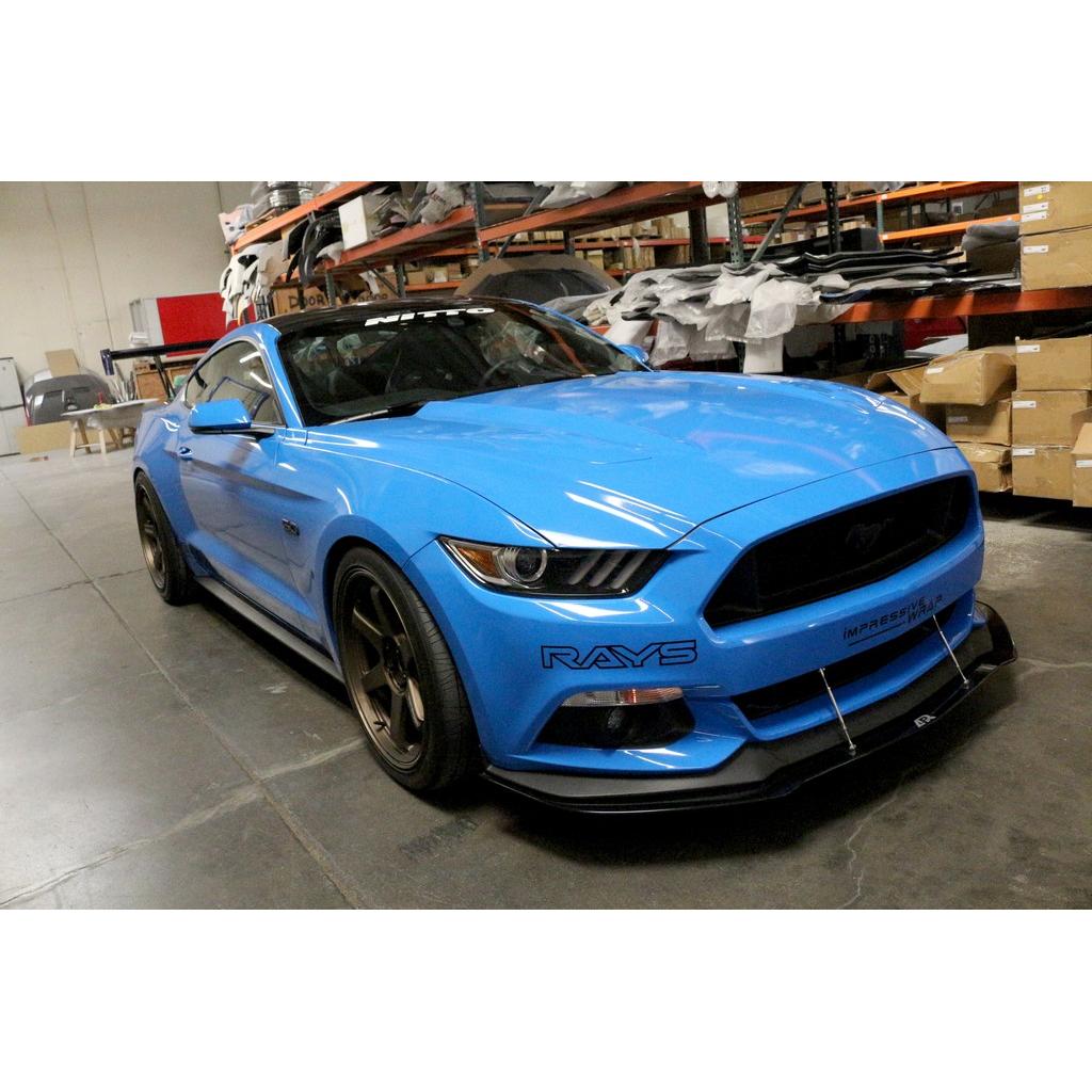Ford Mustang S550 Carbon Fiber Front Wind Splitter 2015-2017-Front Wind Splitter-Grocery Getter Performance