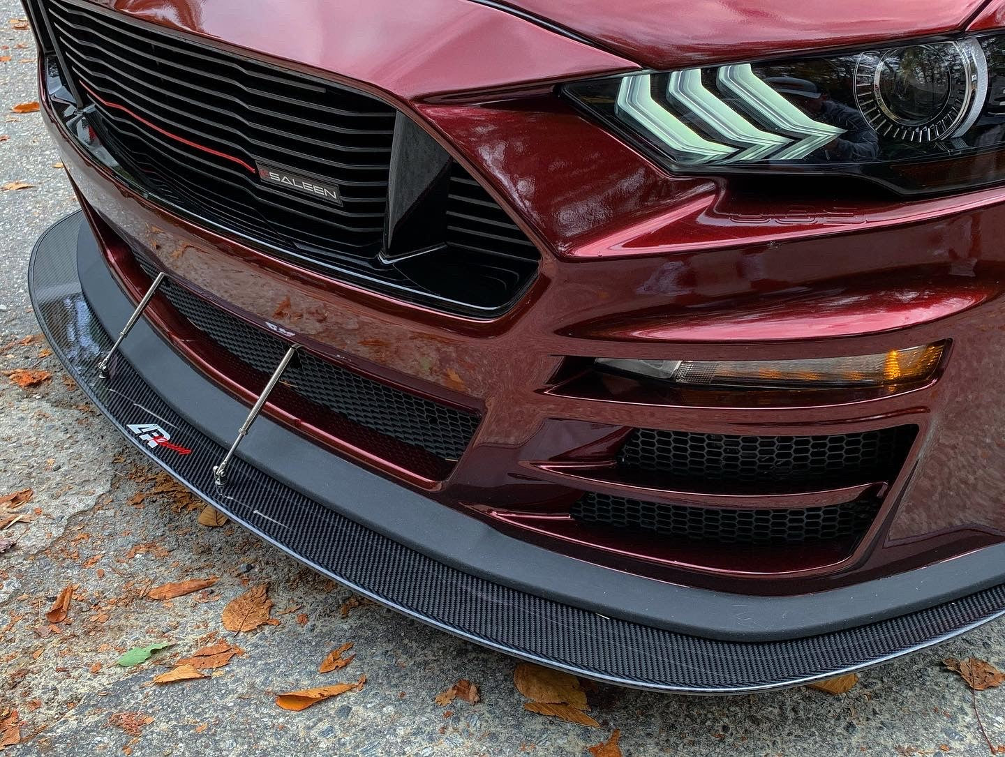 Ford Mustang S550 Carbon Fiber Front Wind Splitter 2018-2023-Front Wind Splitter-Grocery Getter Performance