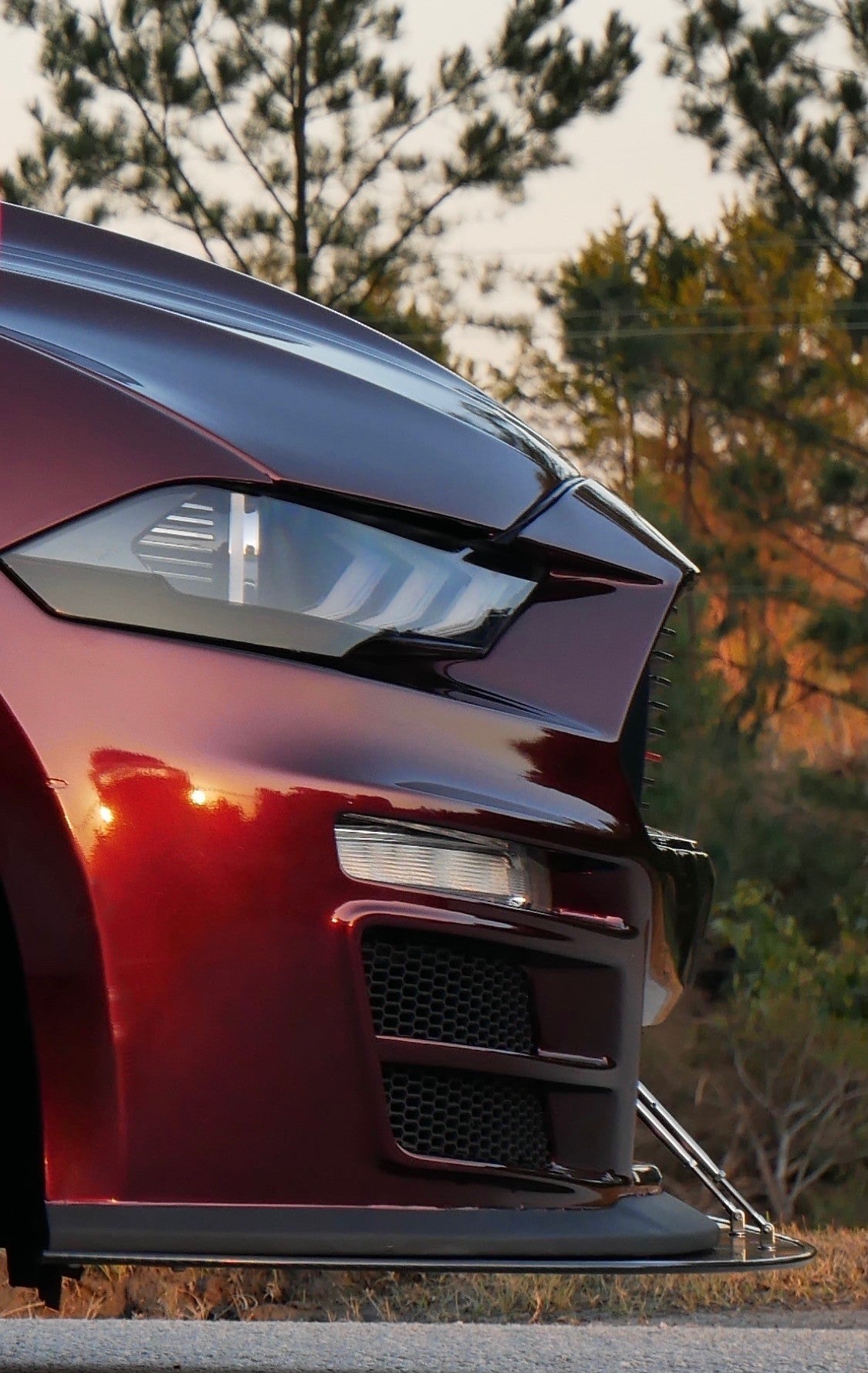 Ford Mustang S550 Carbon Fiber Front Wind Splitter 2018-2023-Front Wind Splitter-Grocery Getter Performance
