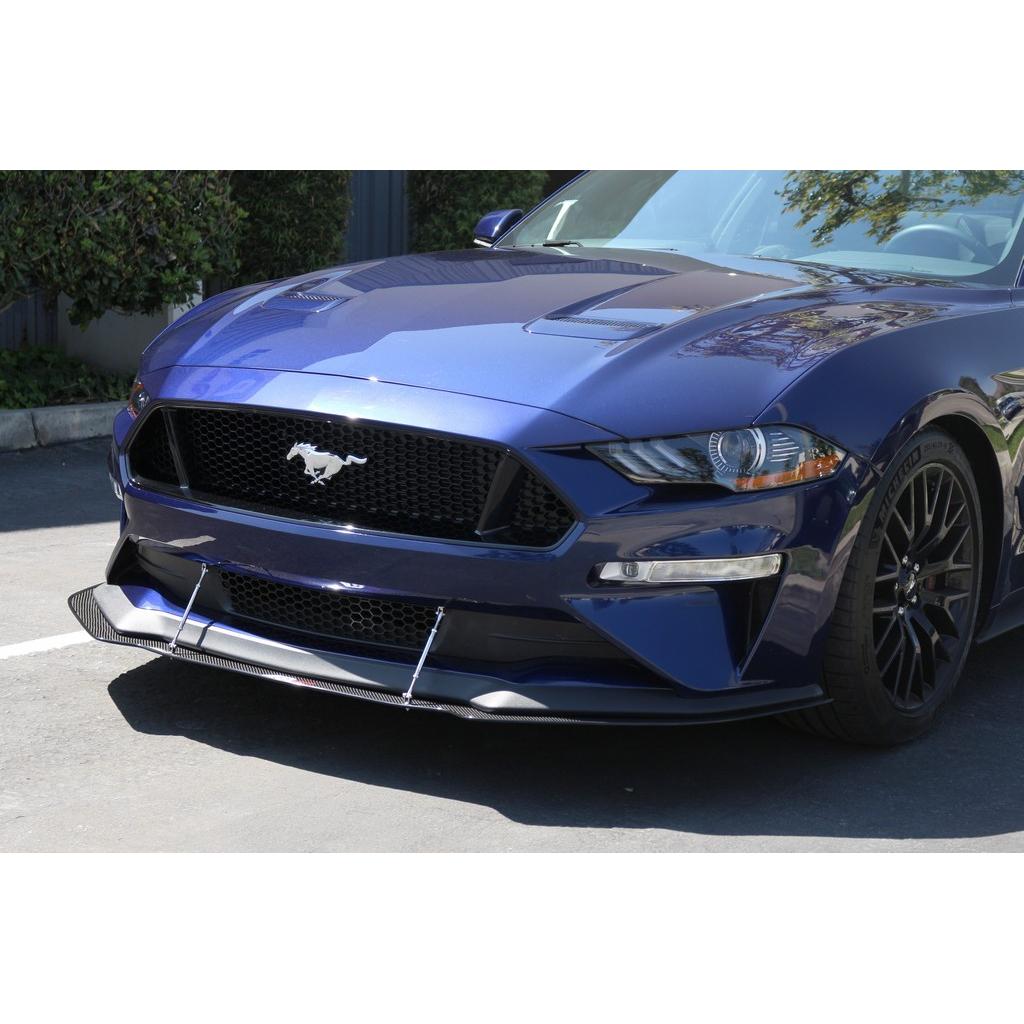 Ford Mustang S550 Carbon Fiber Front Wind Splitter 2018-2023-Front Wind Splitter-Grocery Getter Performance
