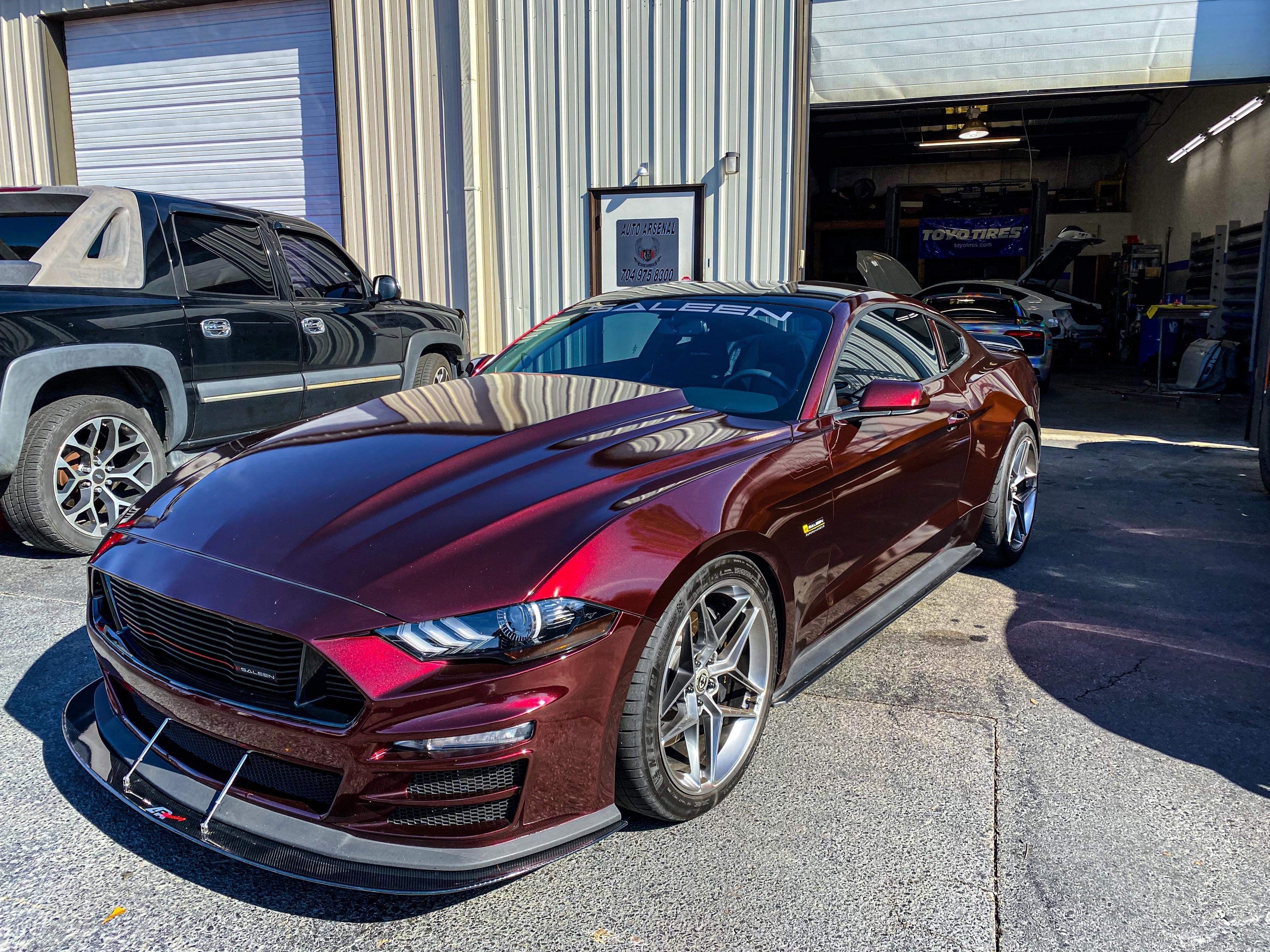 Ford Mustang S550 Carbon Fiber Front Wind Splitter 2018-2023-Front Wind Splitter-Grocery Getter Performance