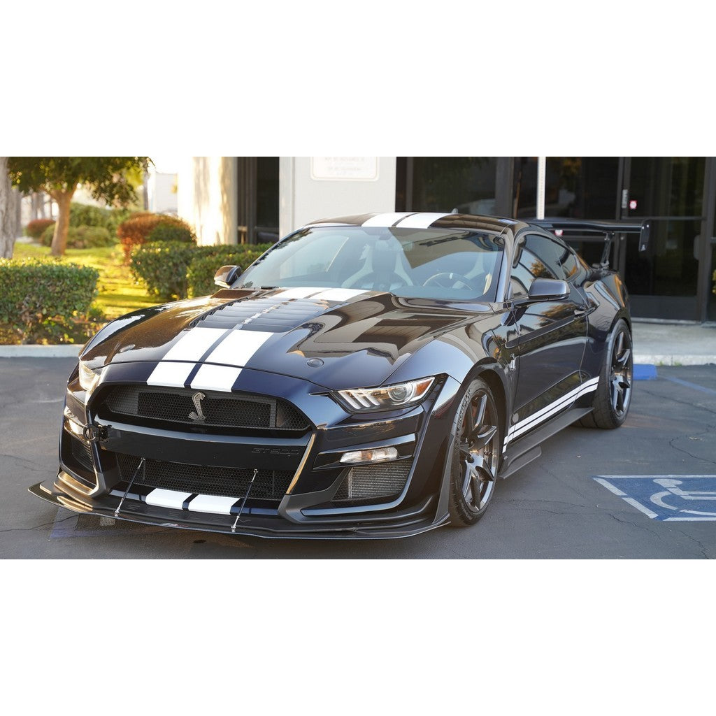 Ford Mustang S550 Shelby GT500 Carbon Fiber Front Wind Splitter w/ Rods 2020-2023-Front Wind Splitter-Grocery Getter Performance