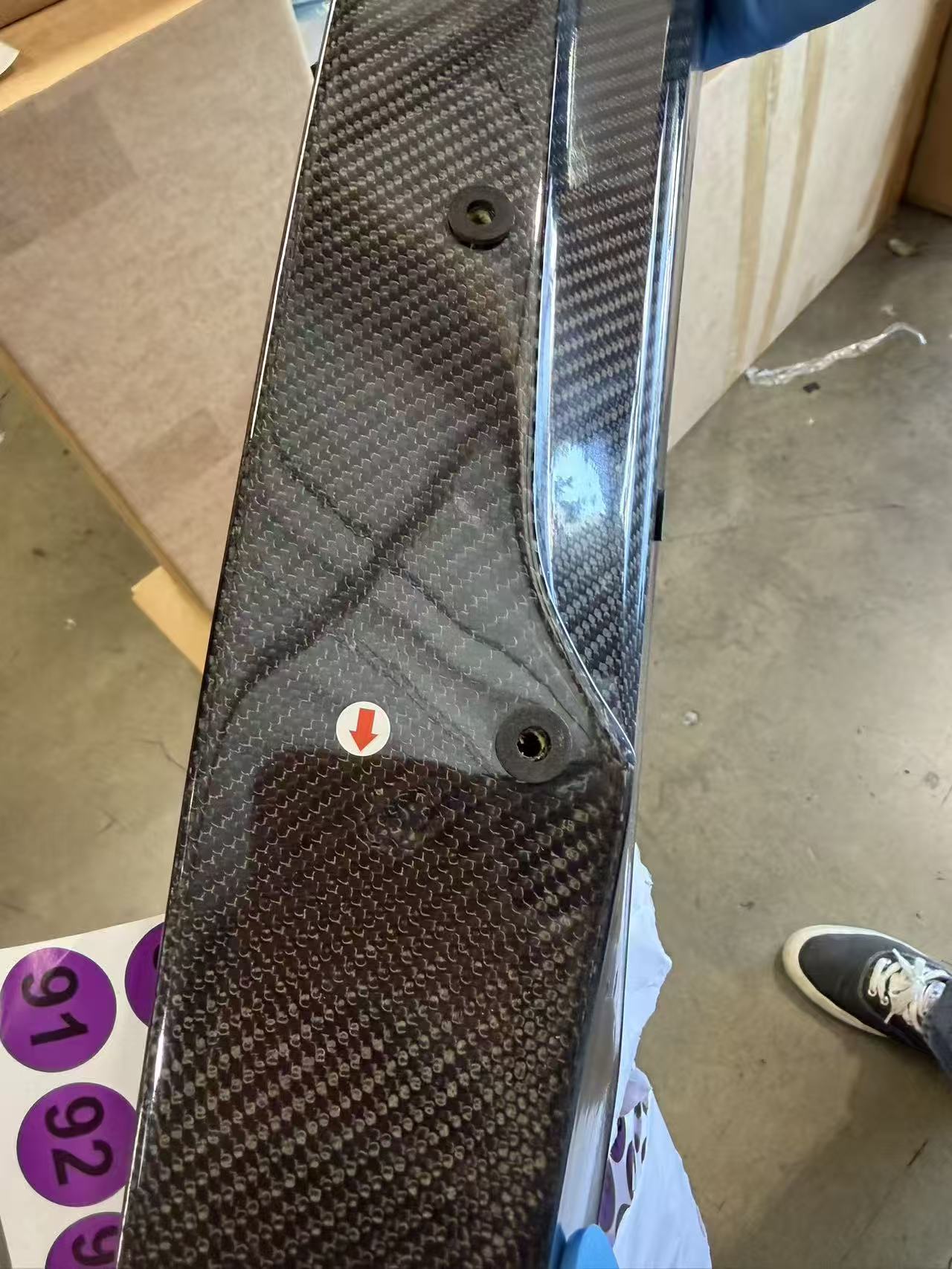 Blemished / Outlet - 2009-15 Cadillac CTS-V Sedan Full Carbon Fiber Wickerbill Rear Trunk Spoiler