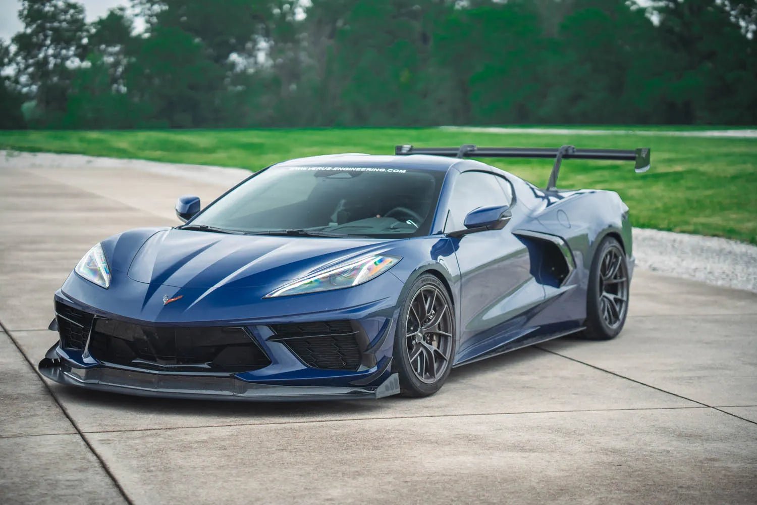 High Downforce Front Splitter Endplates - Corvette Stingray (C8) - Grocery Getter Performance