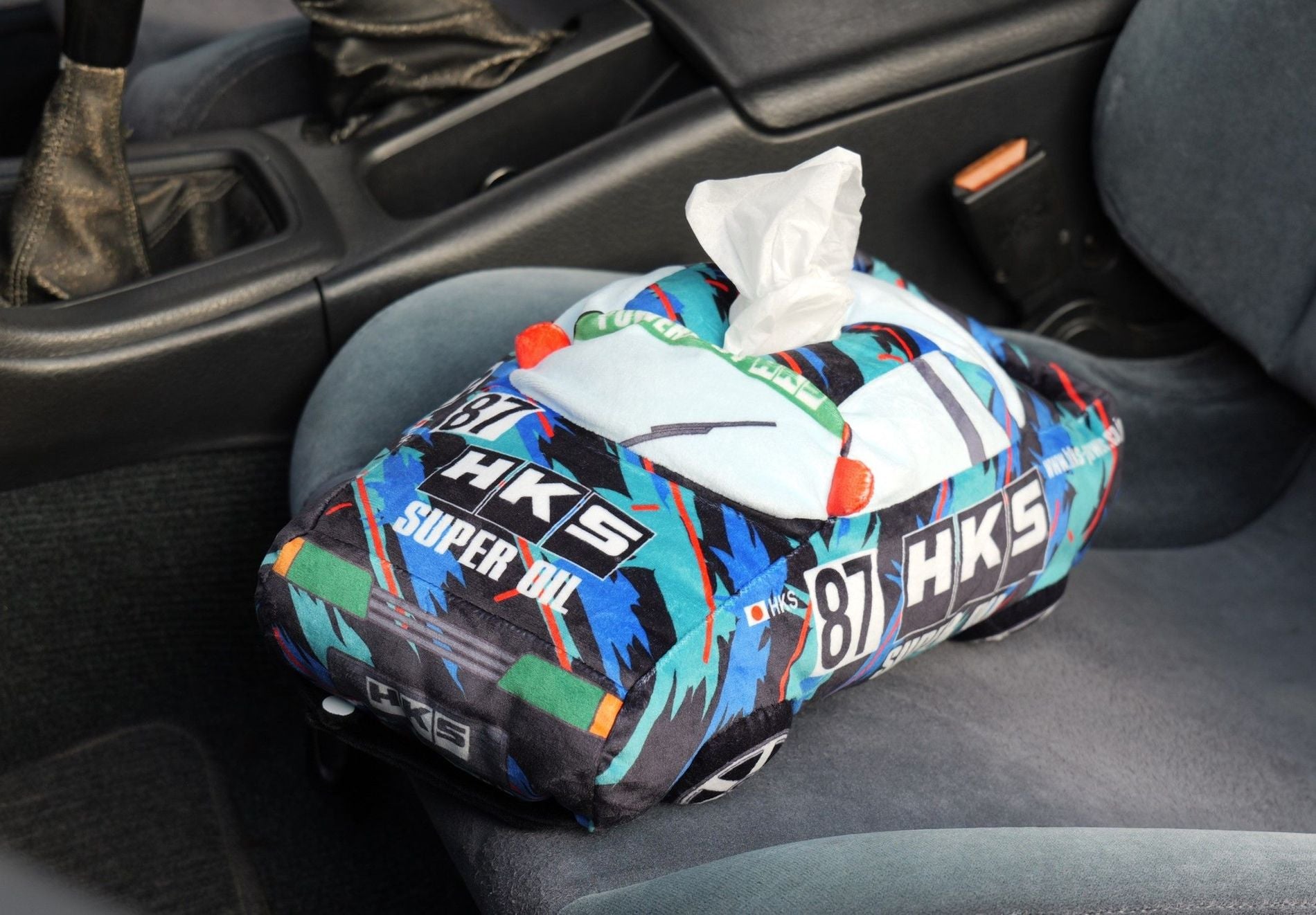 HKS TISSUE HOLDER OILCOLOR RACING CAR-Grocery Getter Performance