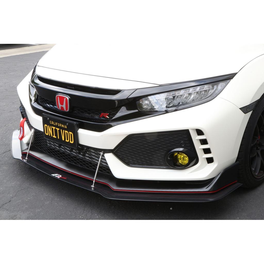Honda FK8 Civic Type R with OEM Lip Carbon Fiber Front Wind Splitter 2017-2021-Front Wind Splitter-Grocery Getter Performance