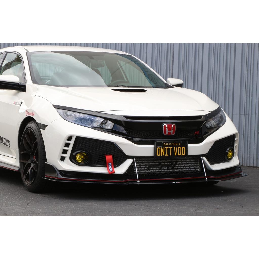 Honda FK8 Civic Type R with OEM Lip Carbon Fiber Front Wind Splitter 2017-2021-Front Wind Splitter-Grocery Getter Performance