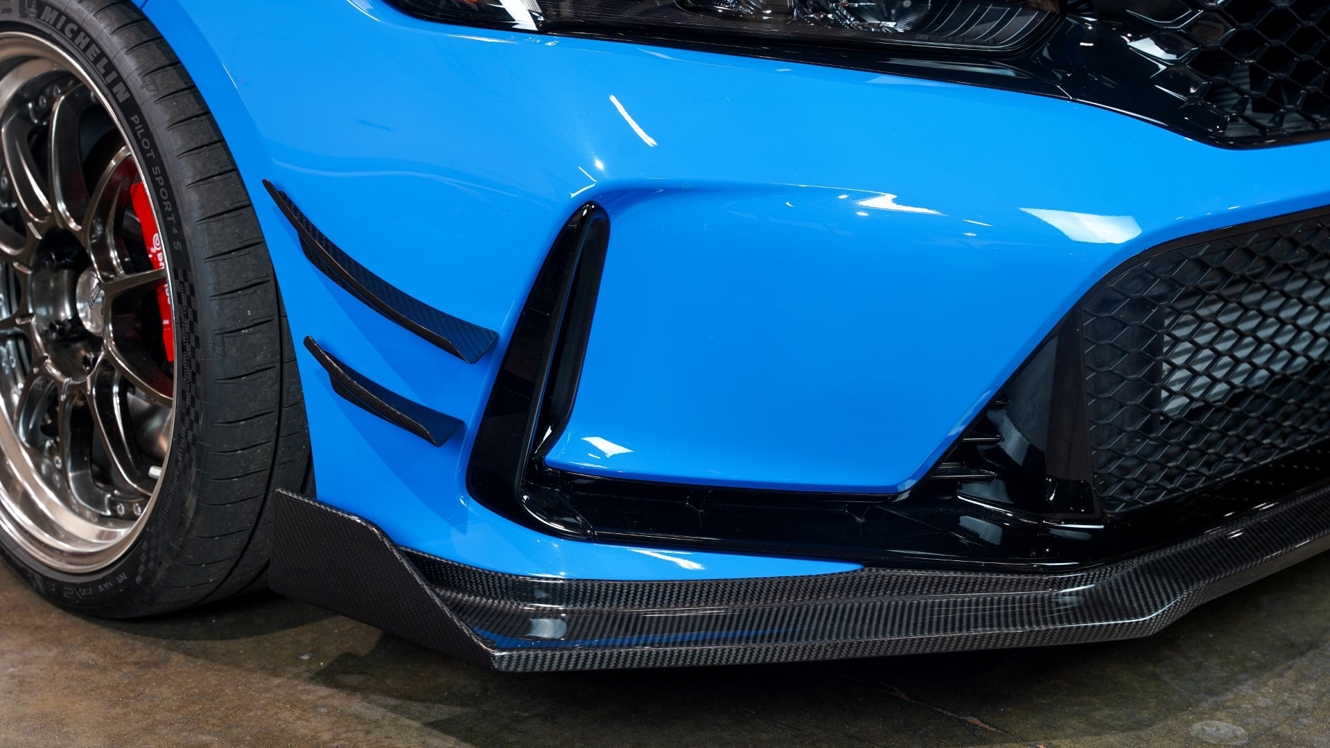 Honda FL5 Civic Type R Carbon Fiber Front Bumper Canards 2023 - Current-Front Bumper Canards-Grocery Getter Performance