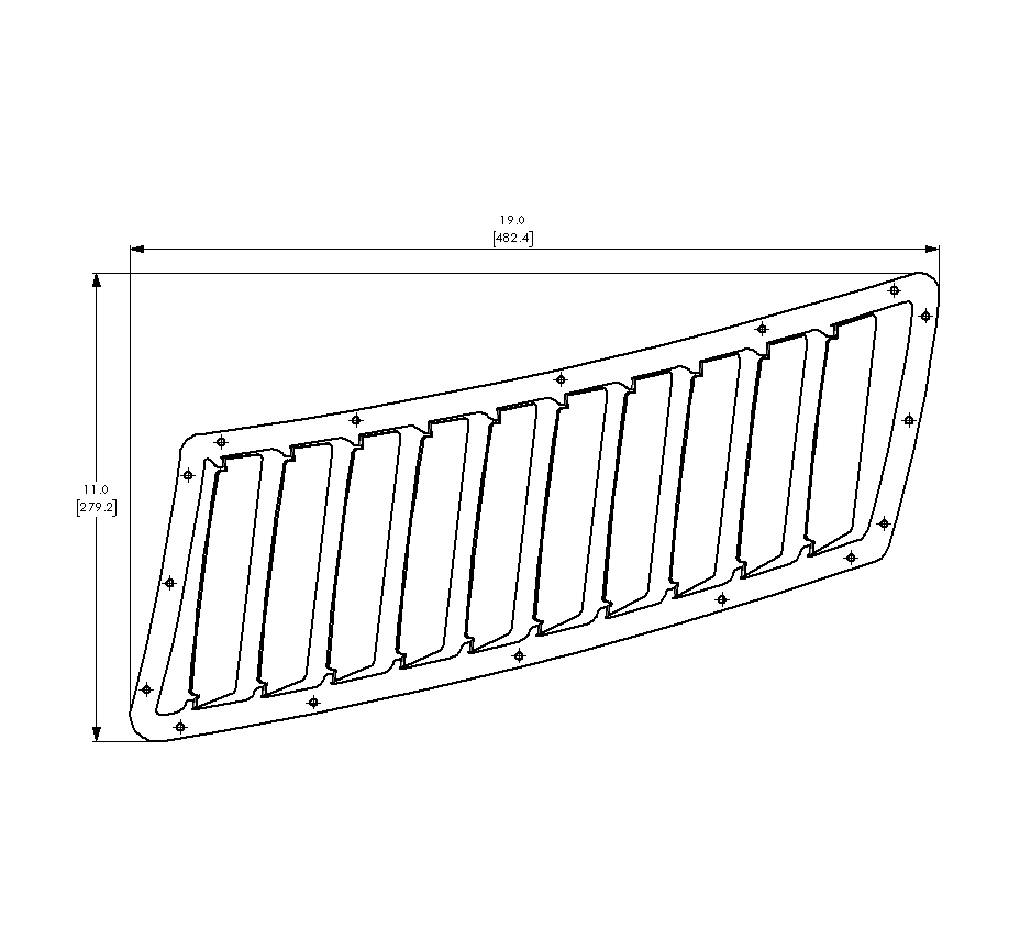 Hood Louver Kit (GT Hood Spec) - Ford Mustang S550 (2015-2017)