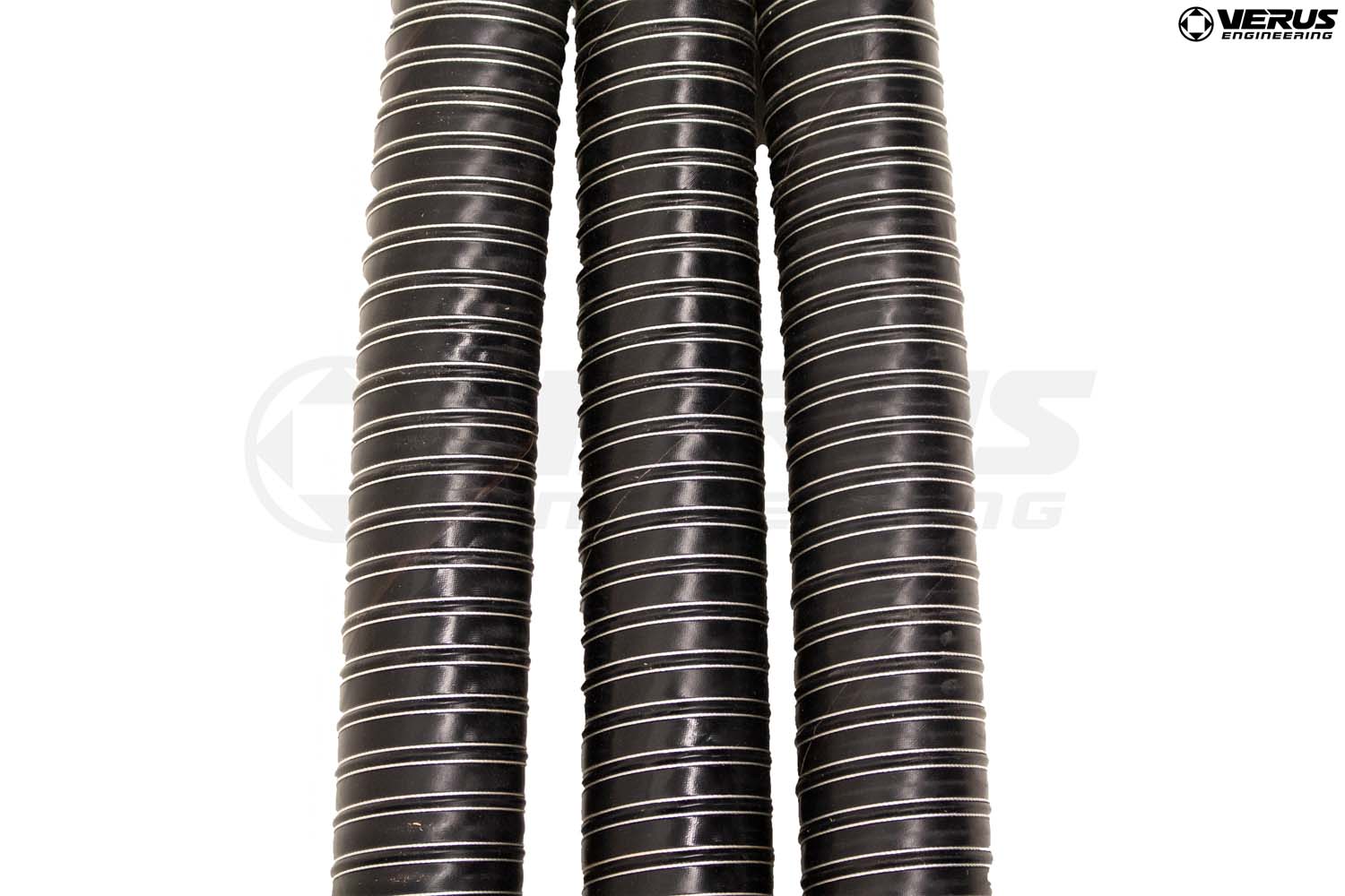 Hose - High-Temp Silicone Brake Duct Hose, 3" Dia. Black, Full Stick (4 Meters)
