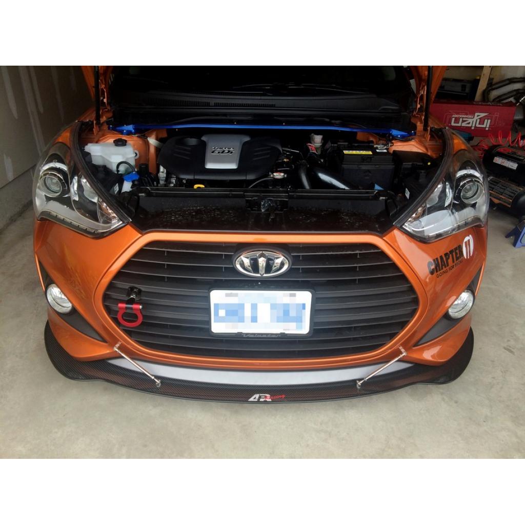 Hyundai Veloster Carbon Fiber Front Wind Splitter 2013-2018-Front Wind Splitter-Grocery Getter Performance