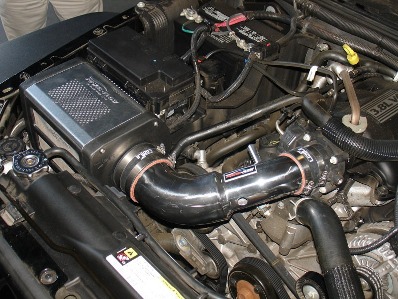 Injen 07-09 Wrangler 3.8L V6 w/ Box Wrinkle Black Power-Flow Air Intake System-Cold Air Intakes-Grocery Getter Performance