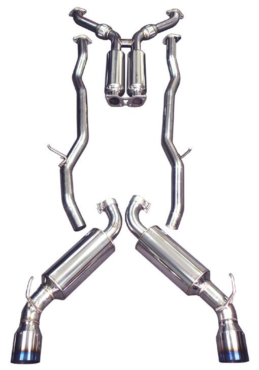 Injen 08-13 Infiniti G37 V6 3.7L RWD Coupe Only 76mm Stainless Steel Exhaust w/ Titanium Tips-Catback-Grocery Getter Performance
