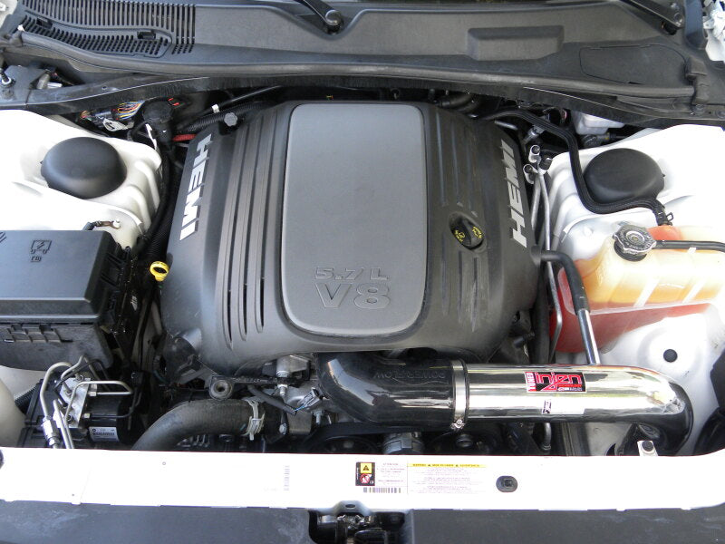 Injen 09-14 Dodge Challenger Hemi 5.7L V8 SRT-8 6.1L 5.7L V8 Wrinkle Black Power-Flow-Cold Air Intakes-Grocery Getter Performance