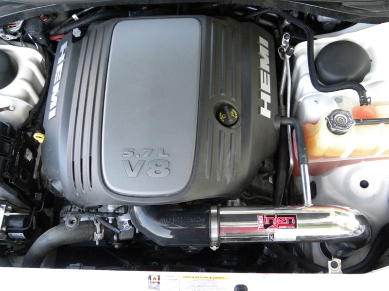 Injen 09-14 Dodge Challenger Hemi 5.7L V8 SRT-8 6.1L 5.7L V8 Wrinkle Black Power-Flow-Cold Air Intakes-Grocery Getter Performance